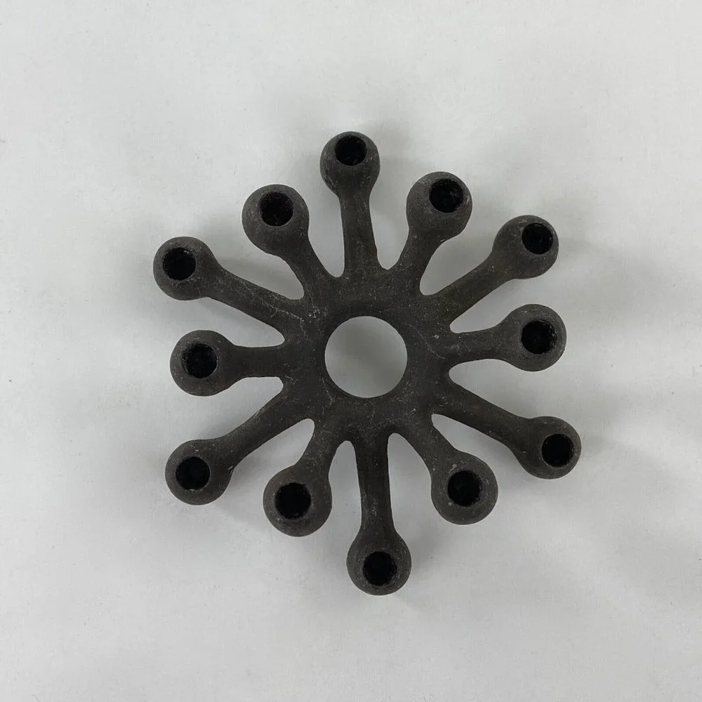 Dansk Designs Mid Century Modern Starburst Candle Holder Cast Iron - Picture 3 of 9